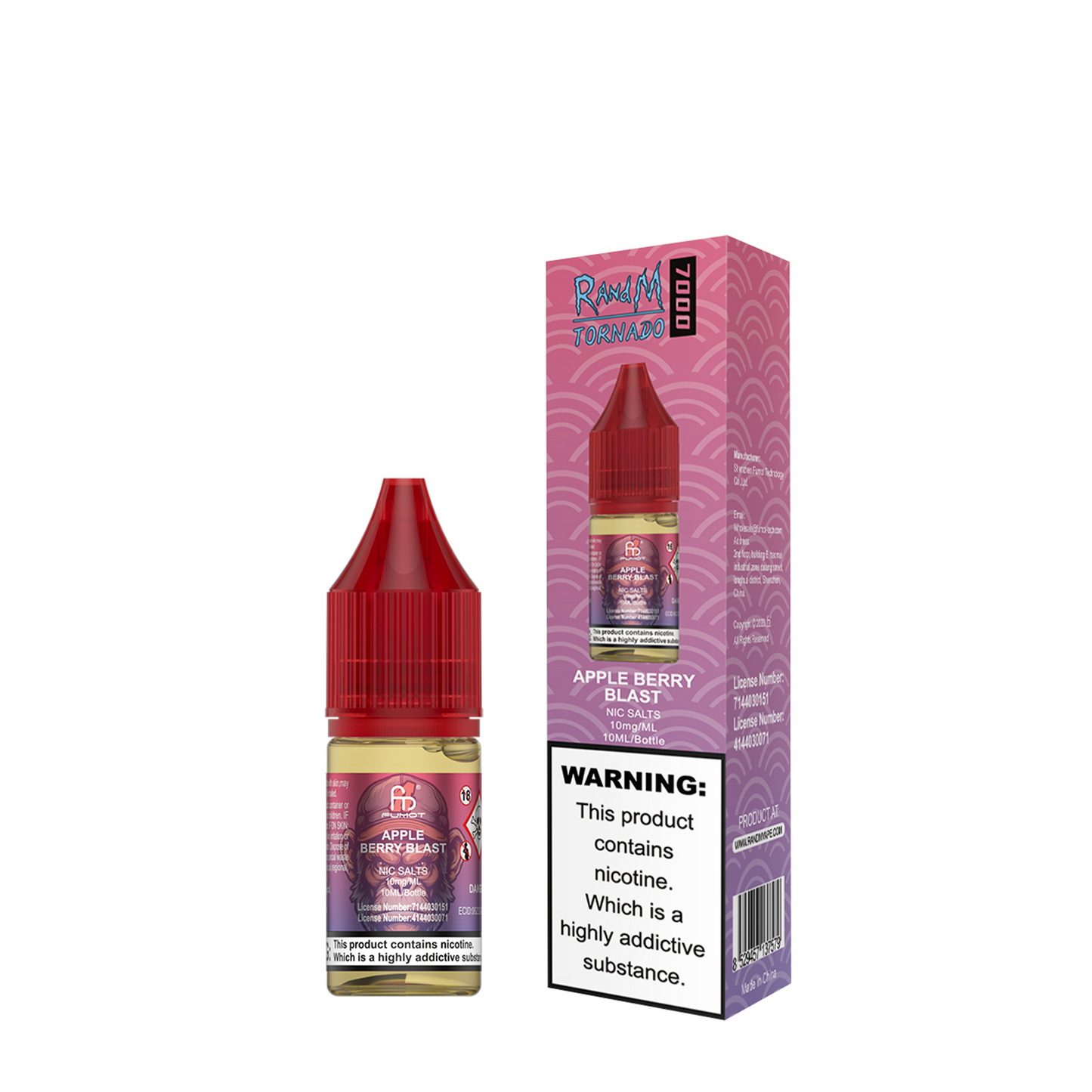 Apple Berry Blast Nic Salt E-Liquid by RandM 7000