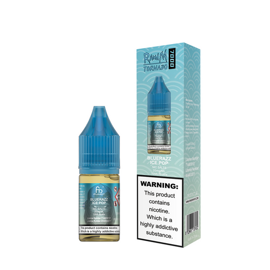 Blue Razz Ice Pop Nic Salt E-Liquid by RandM 7000