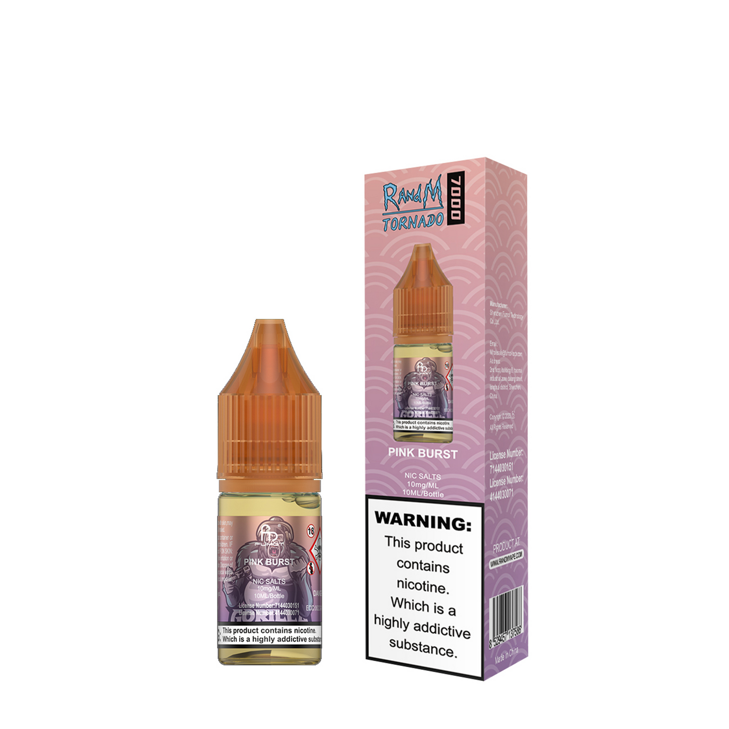 Pink Burst Nic Salt E-Liquid by RandM 7000