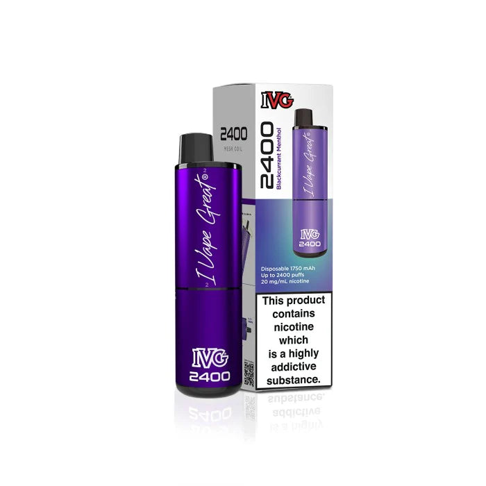 Blackcurrant Menthol IVG 2400 Disposable Vape