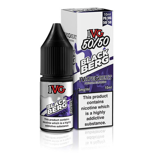 50/50 Blackberg 10ml E - Liquid by IVG - Shop Vapour