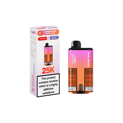 Crystal Prime Aura Bar Twist 25k Disposable Vape