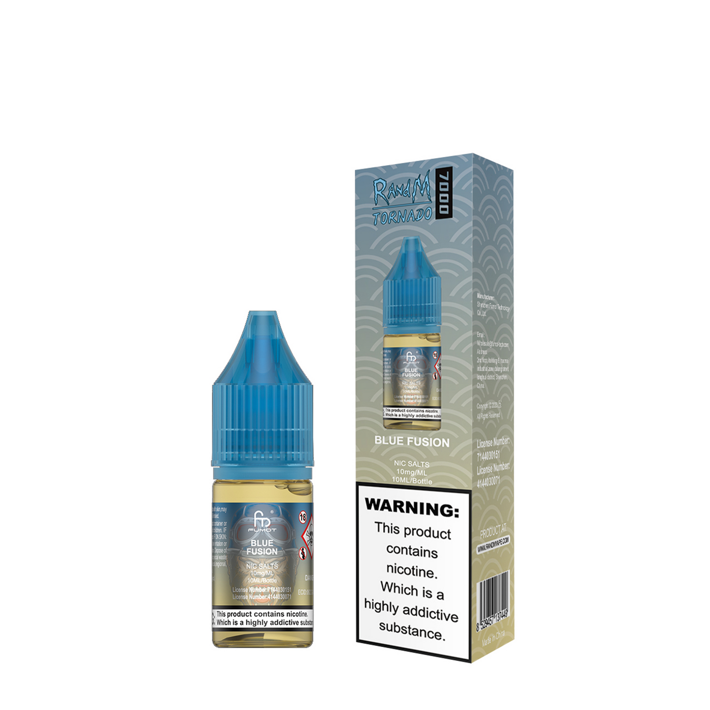 Blue Fusion Nic Salt E-Liquid by RandM 7000