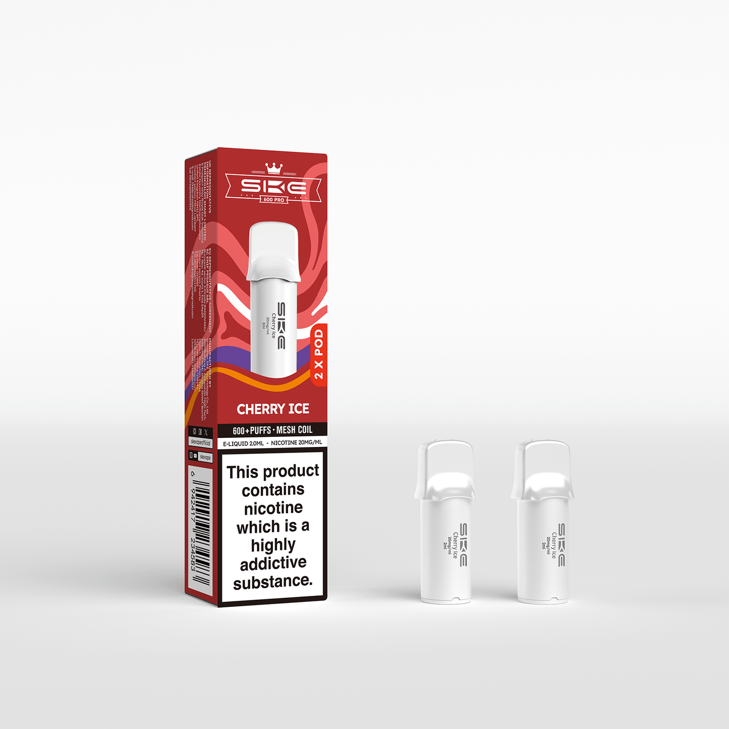 Cherry Ice SKE Crystal 600 Pro Prefilled Pods