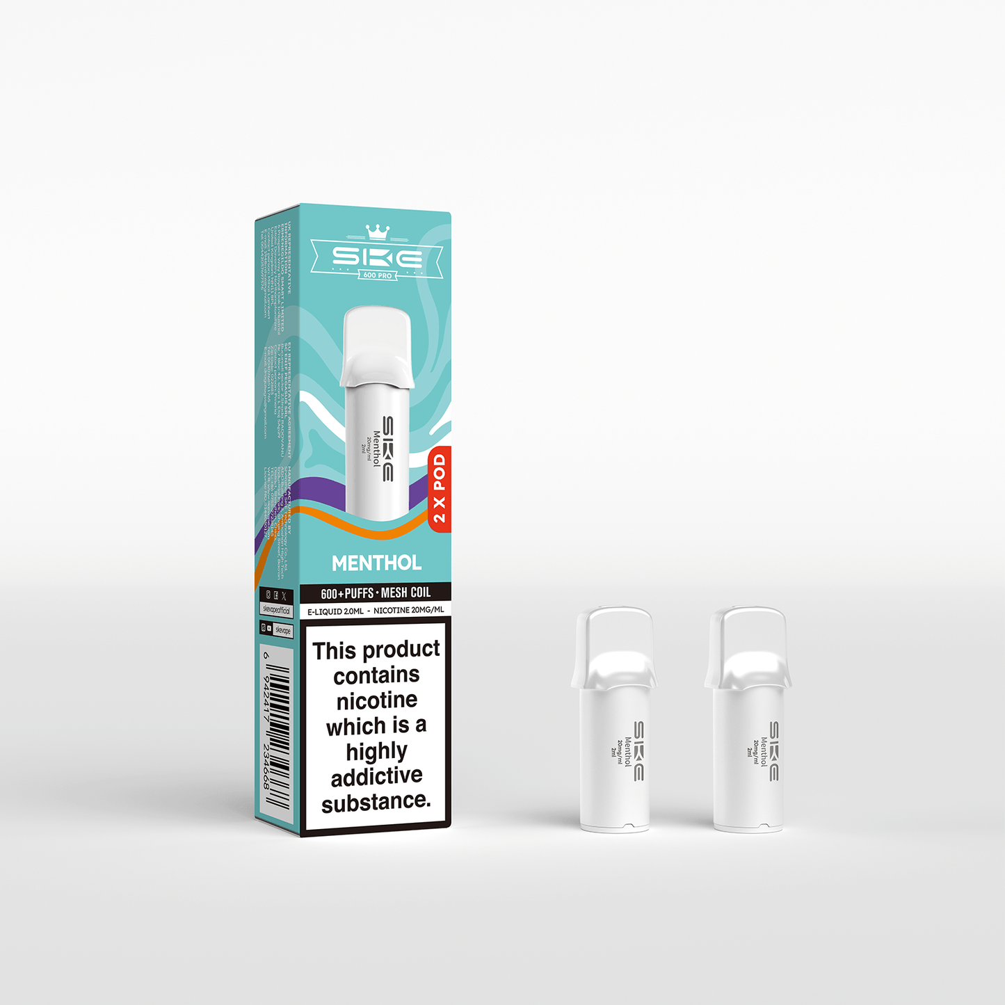 Menthol SKE Crystal 600 Pro Prefilled Pods