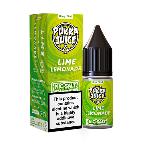 Lime Lemonade Nic Salt E-Liquid by Pukka Juice