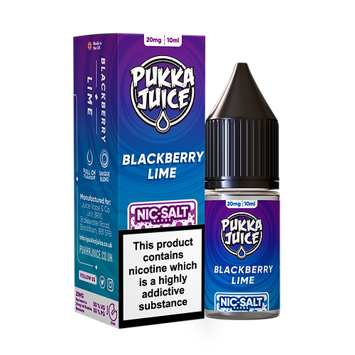 Blackberry Lime Nic Salt E-Liquid by Pukka Juice