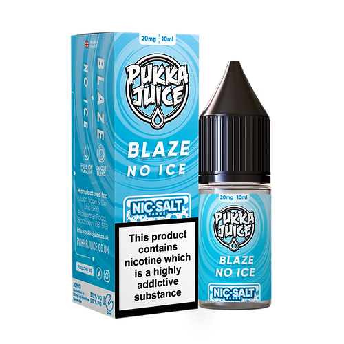 Blaze No Ice Nic Salt E-Liquid by Pukka Juice