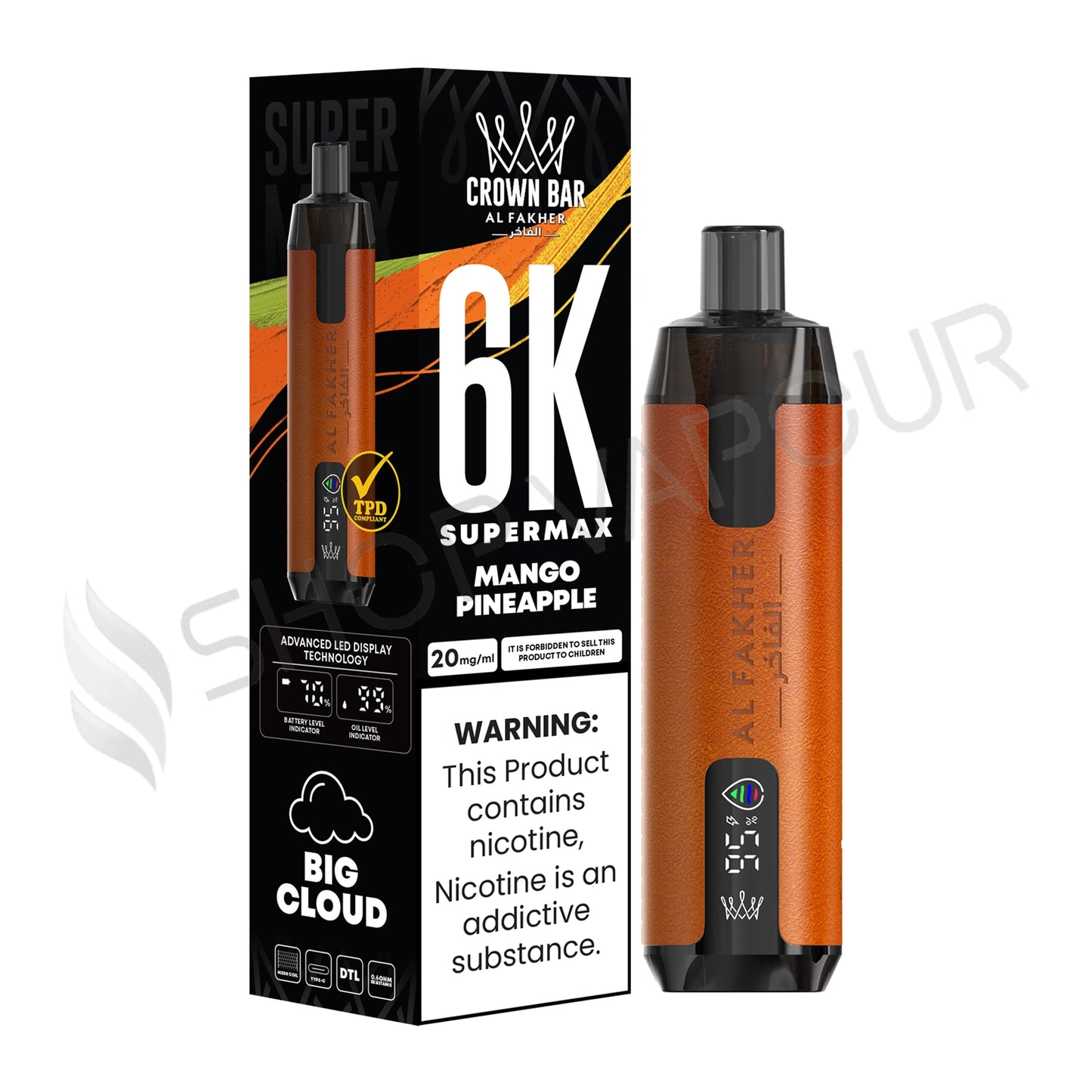 Al Fakher Crown Bar 6K Supermax Disposable Vape Kit