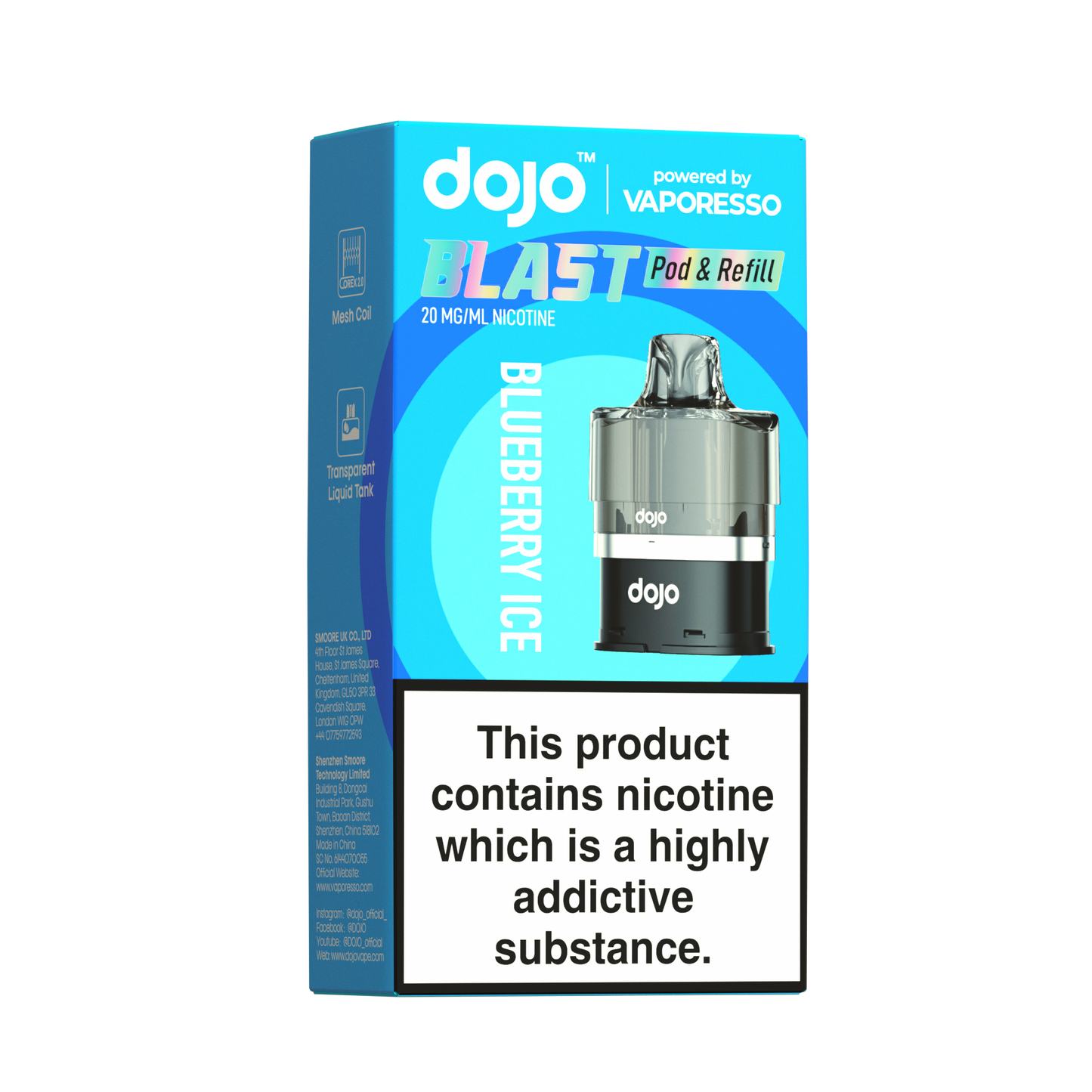 Dojo Blast 6000 Blueberry Ice Prefilled Pods by Vaporesso