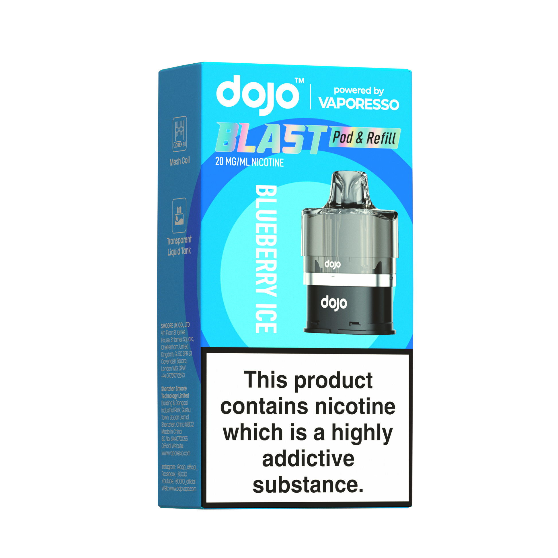 Dojo Blast 6000 Blueberry Ice Prefilled Pods by Vaporesso