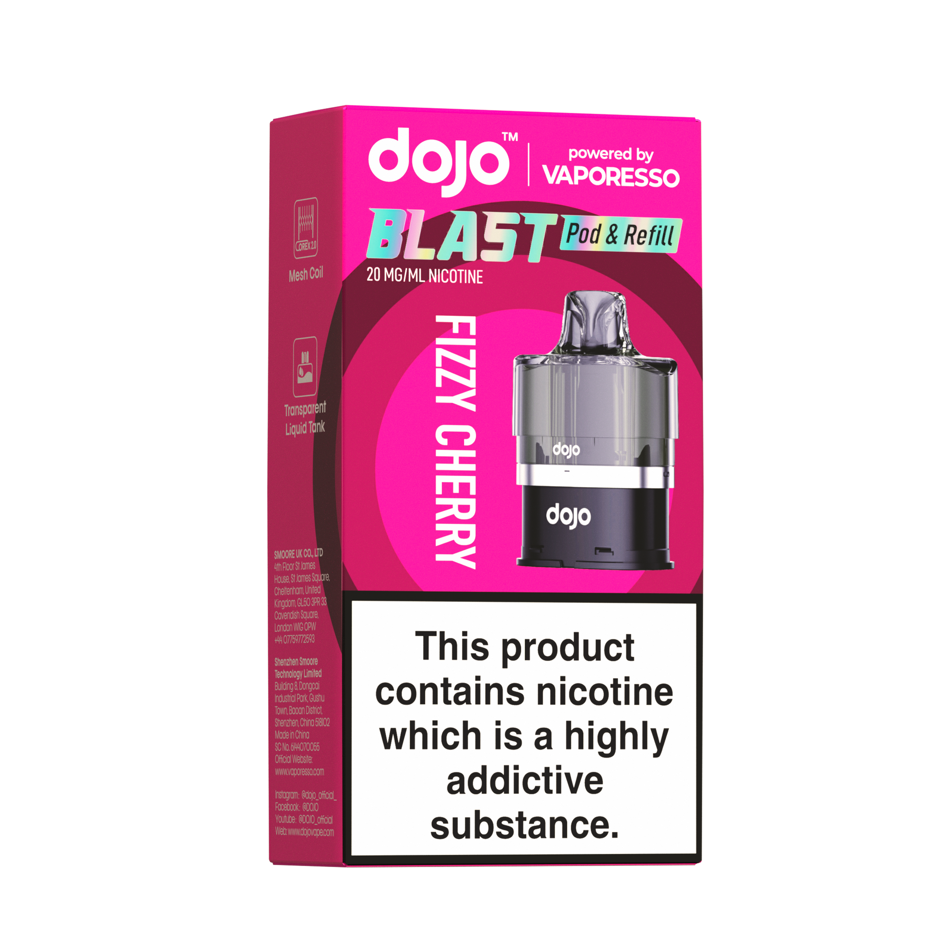 Dojo Blast 6000 Fizzy Cherry Prefilled Pods by Vaporesso