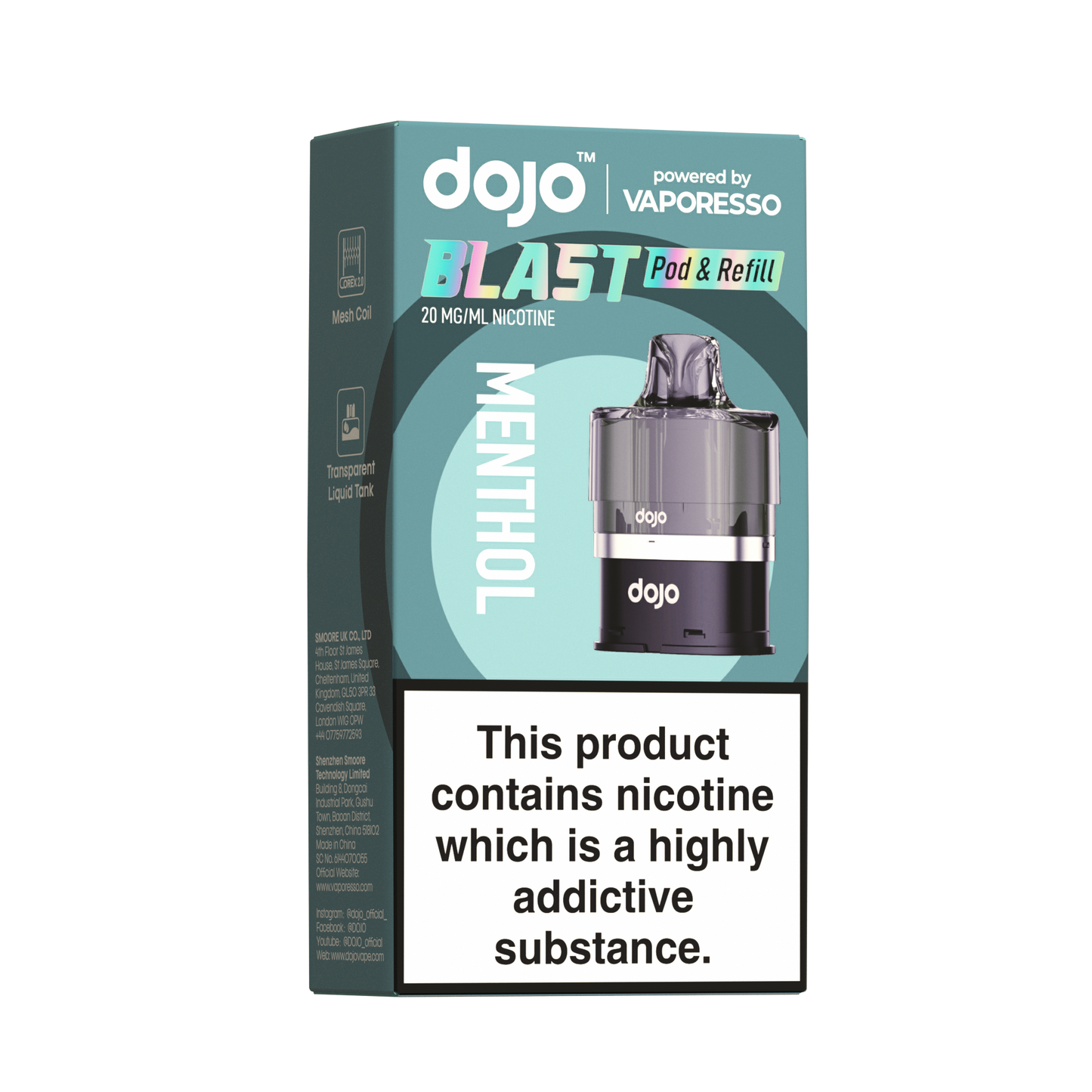 Dojo Blast 6000 Menthol Prefilled Pods by Vaporesso