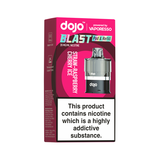 Dojo Blast 6000 Straw-Raspberry Cherry Ice Prefilled Pods by Vaporesso