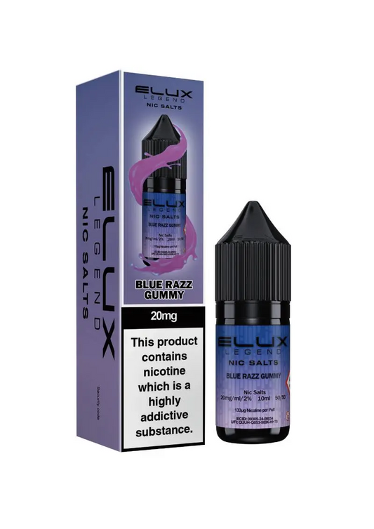 Blue Razz Gummy Nic Salt E-Liquid by Elux Legend