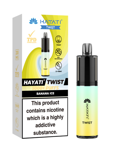 Hayati Twist 5000 Disposable Vape Banana Ice