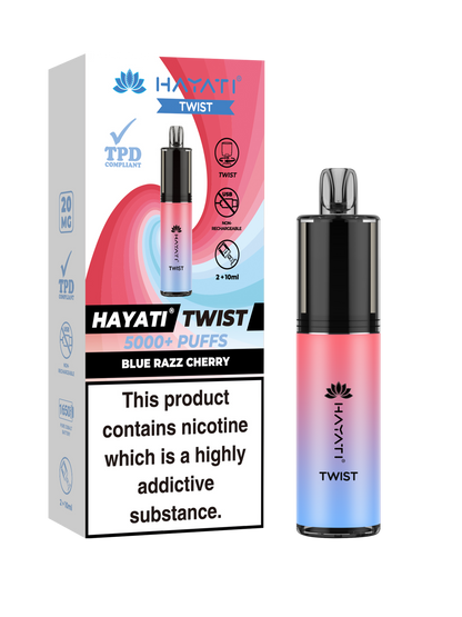 Hayati Twist 5000 Disposable Vape Blue Razz Cherry