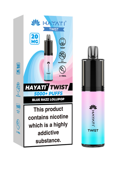 Hayati Twist 5000 Disposable Vape Blue Razz Lollipop