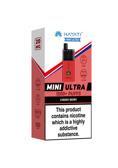 Hayati Mini Ultra 1500 Disposable Vape Cherry Berry