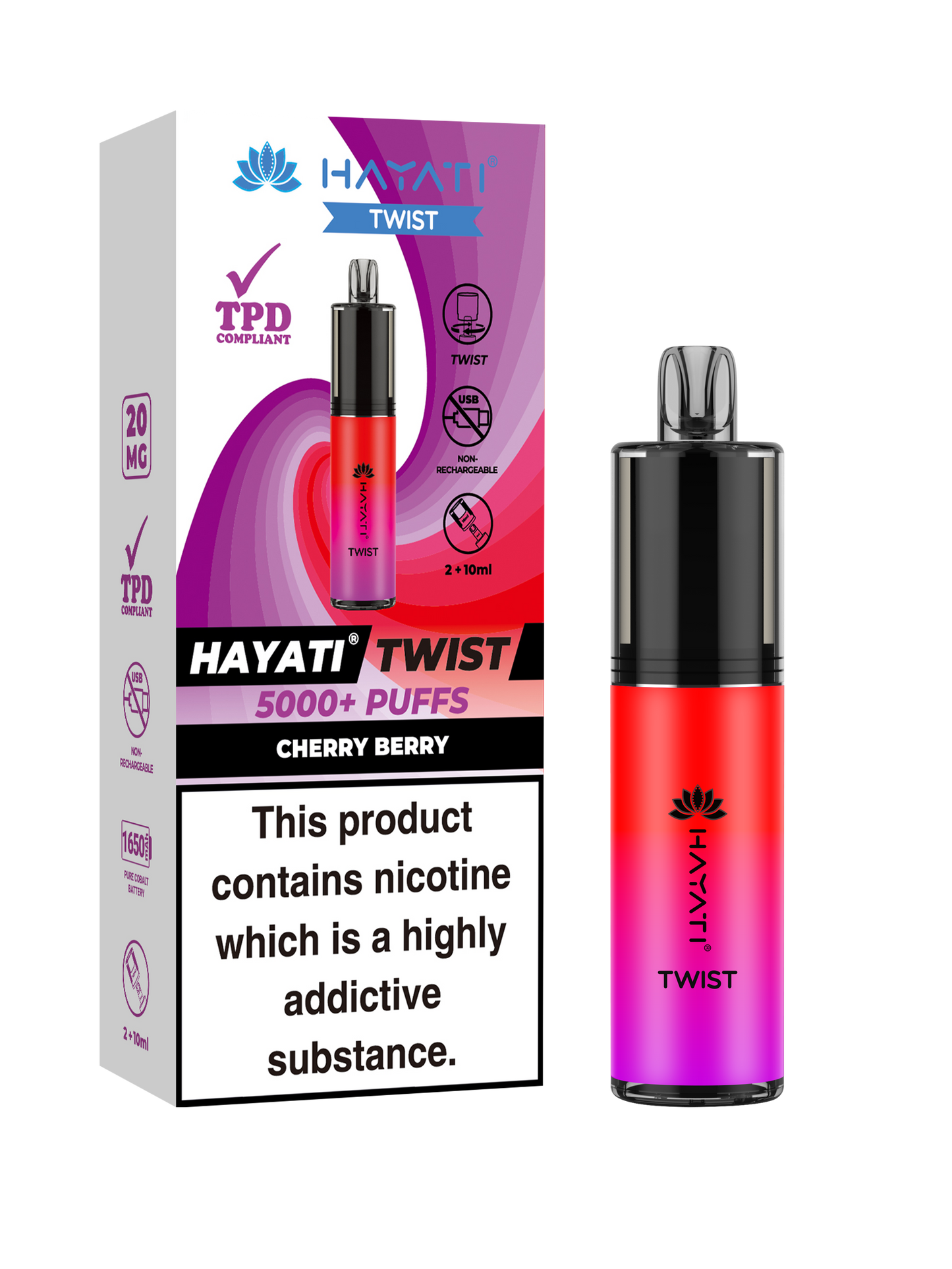 Hayati Twist 5000 Disposable Vape Cherry Berry