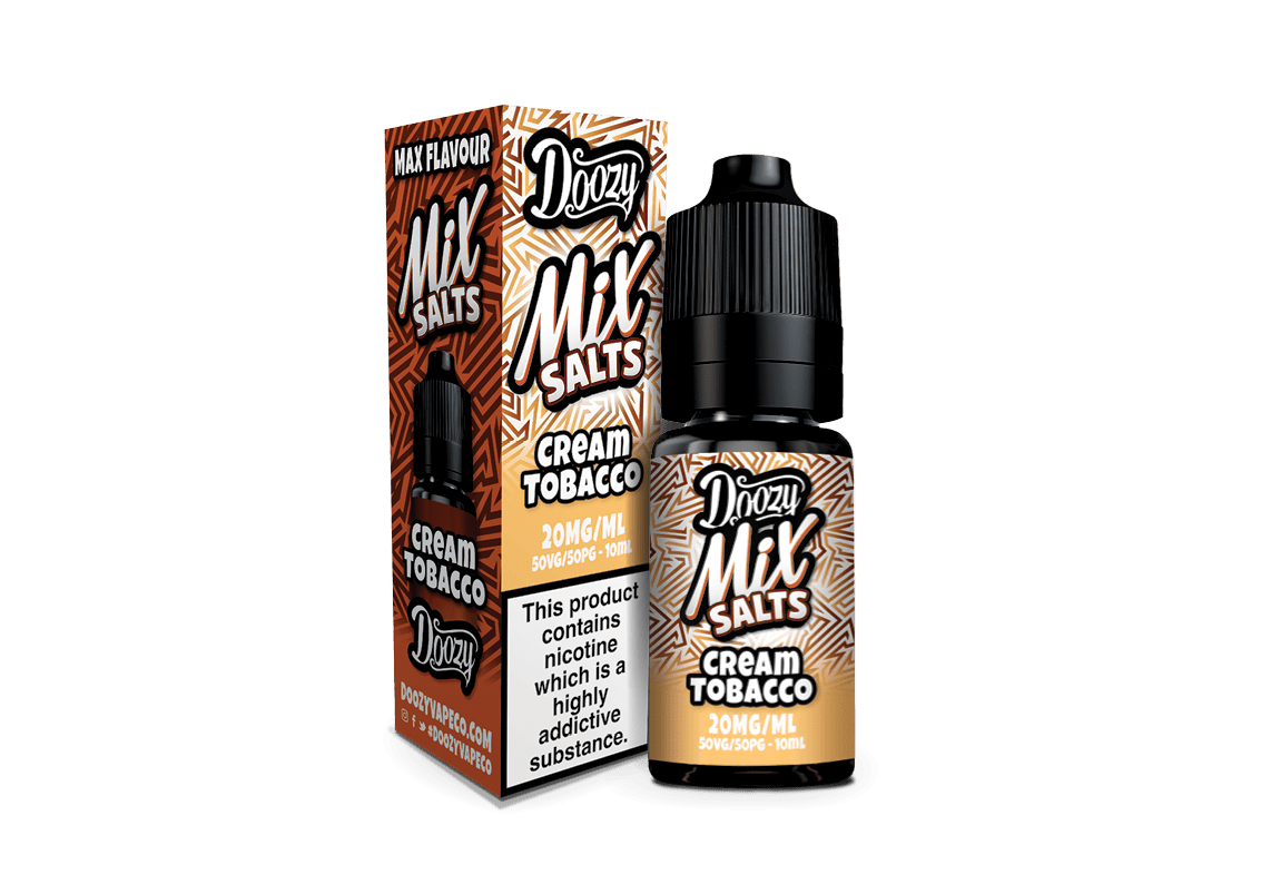 Cream Tobacco Nic Salt E-Liquid by Doozy Mix Salt