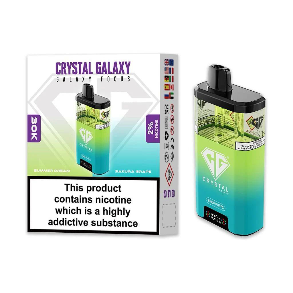 Crystal Galaxy Focus 30K Puffs Disposable Vape