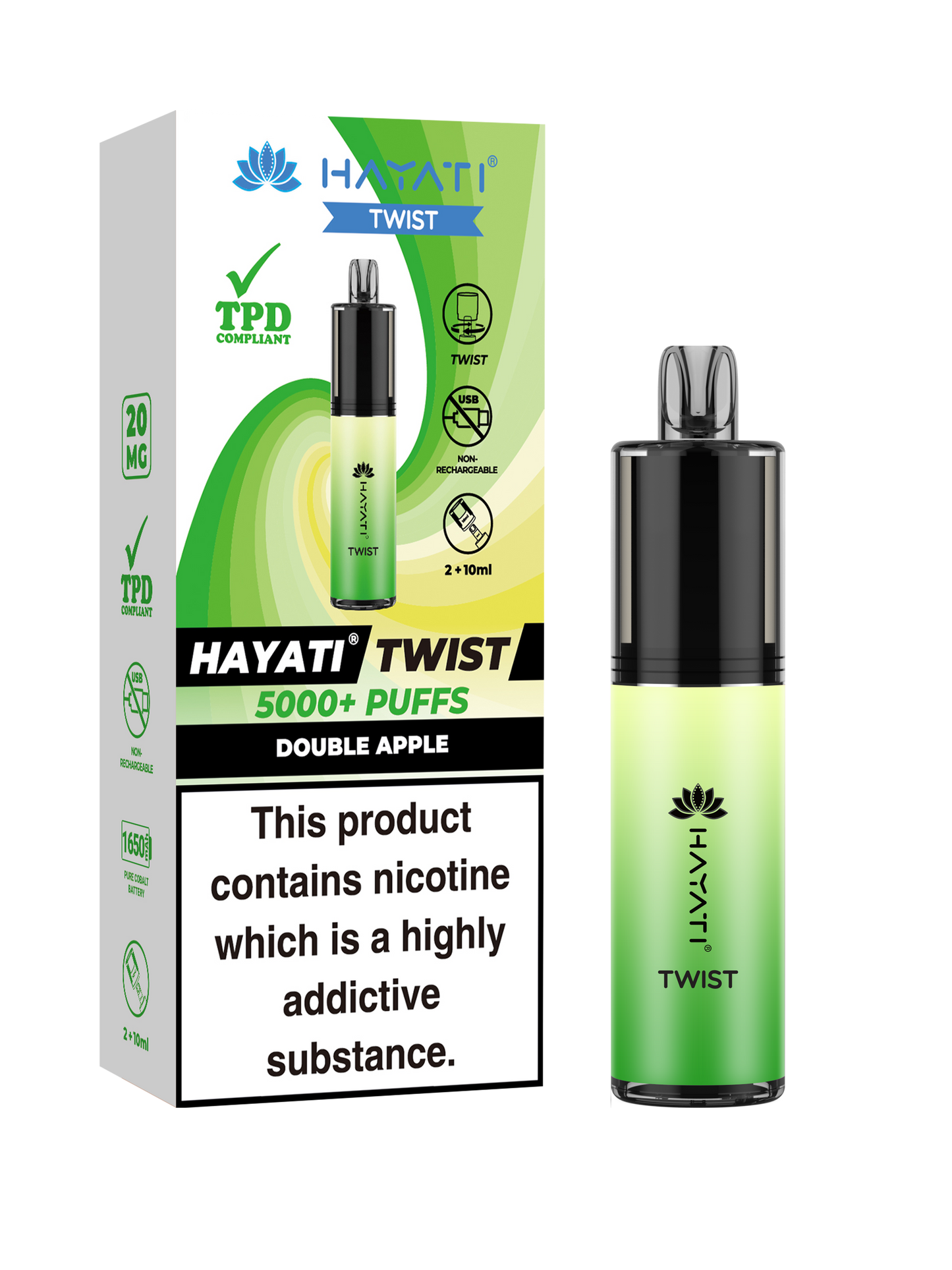 Hayati Twist 5000 Disposable Vape Double Apple