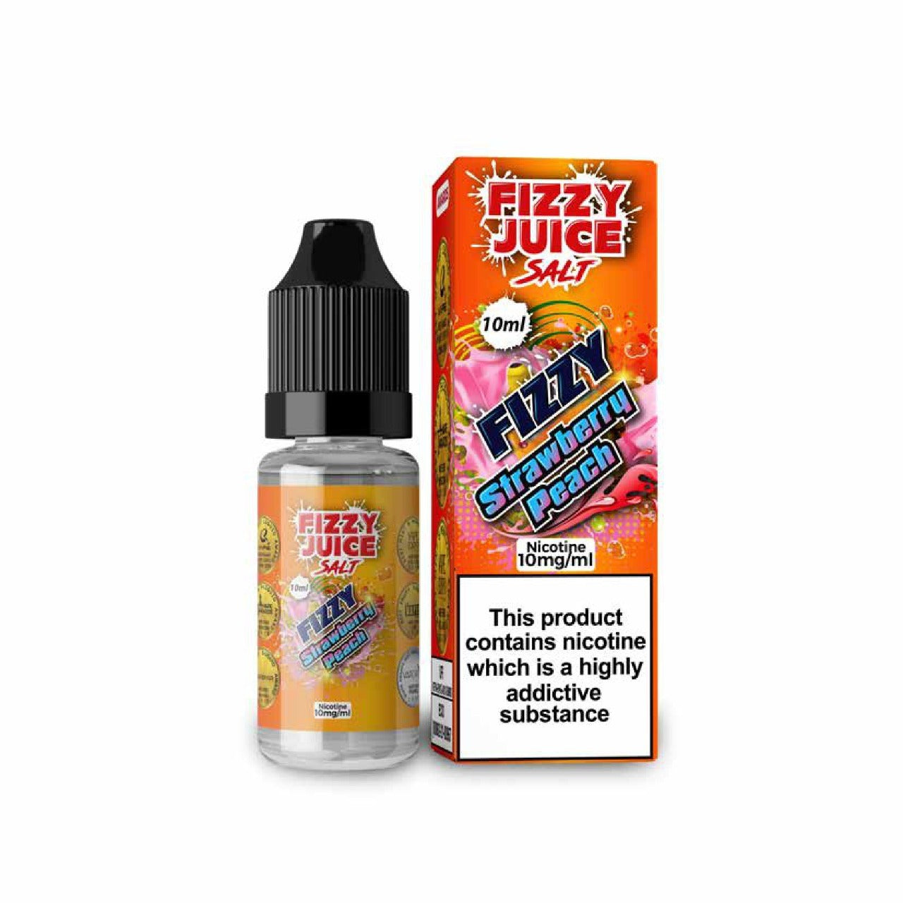 Strawberry Peach Nic Salt E-Liquid by Fizzy Juice