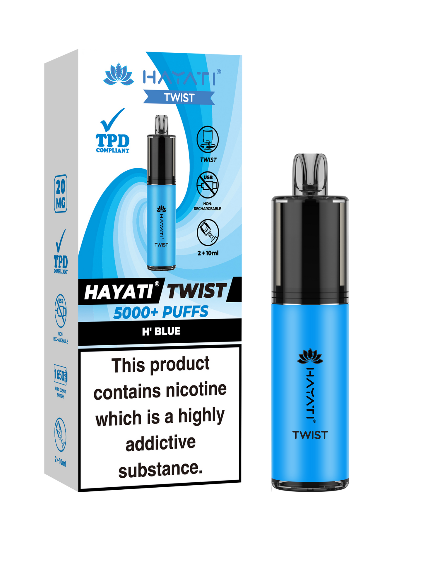 Hayati Twist 5000 Disposable Vape H Blue