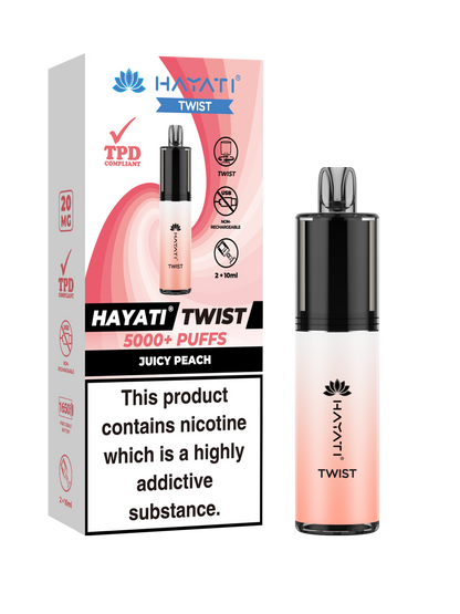 Hayati Twist 5000 Disposable Vape Juicy Peach