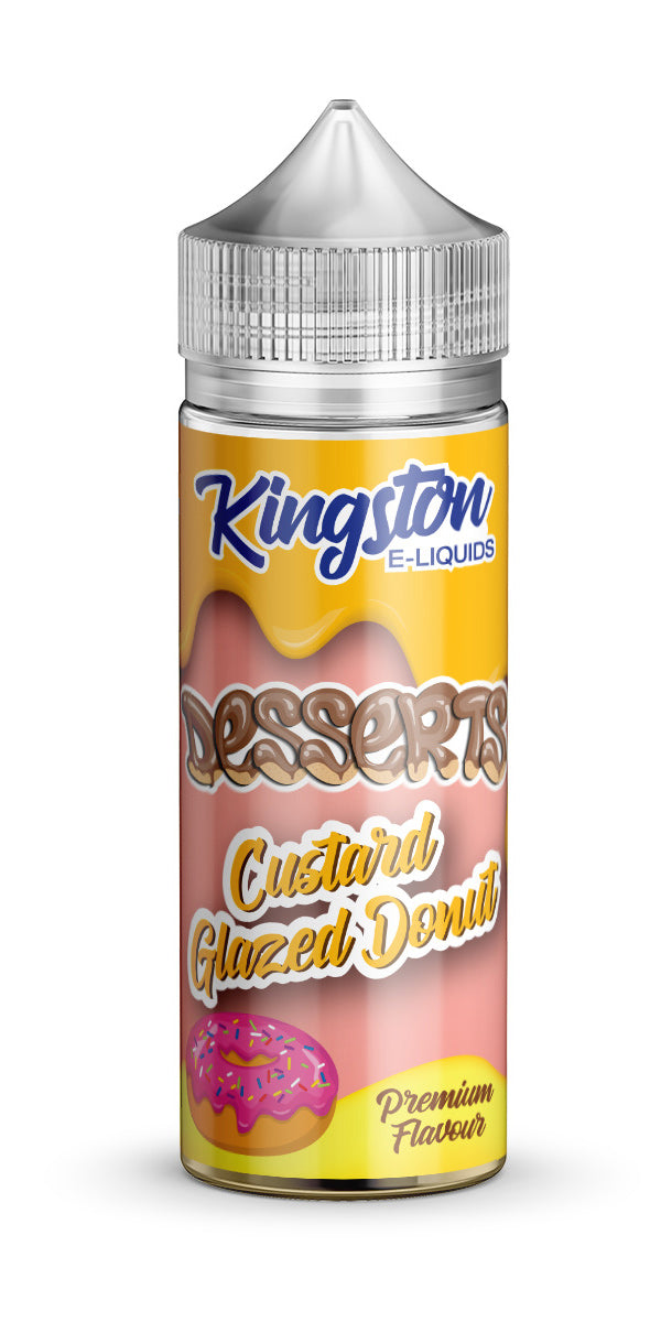 Custard Glazed Donut 100ml Shortfill E-Liquid by Kingston Desserts