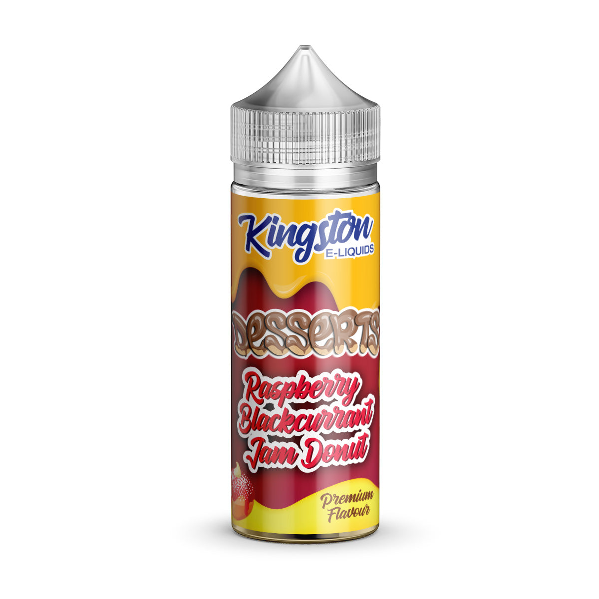 Kingston Desserts - Raspberry Blackcurrant Jam Donut 100ml Shortfill E-Liquid