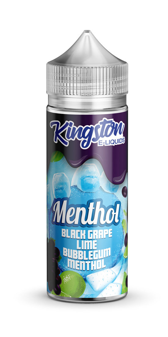 Black Grape, Lime Bubblegum Menthol 100ml Shortfill E-Liquid by Kingston Menthol