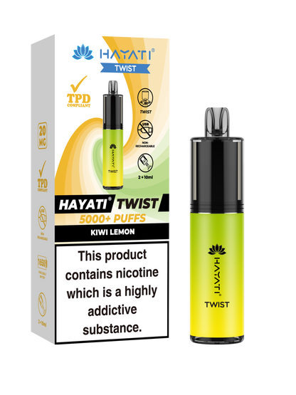 Hayati Twist 5000 Disposable Vape Kiwi Lemon