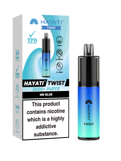 Hayati Twist 5000 Disposable Vape Mr Blue