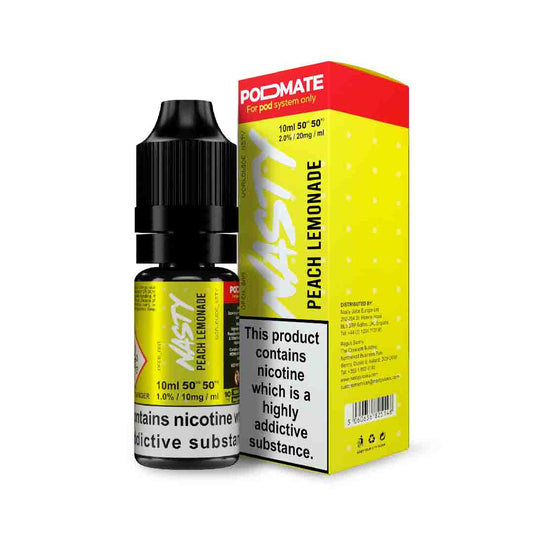 Peach lemonade 10ml Nic Salt E-Liquid by Nasty Salt