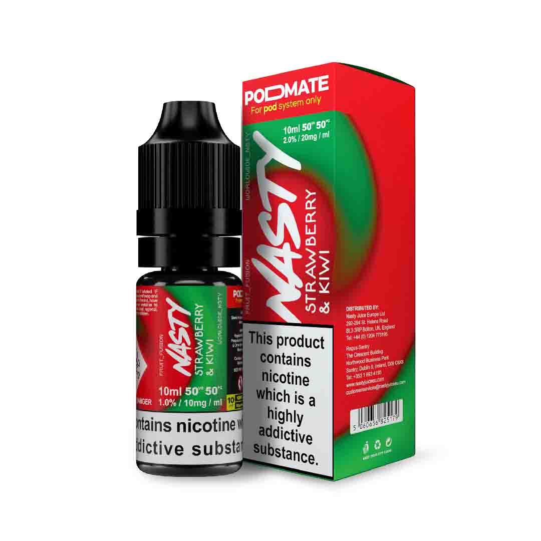 Strawberry Kiwi Nicotine Salt 10ml E-Liquid by Nasty Salt