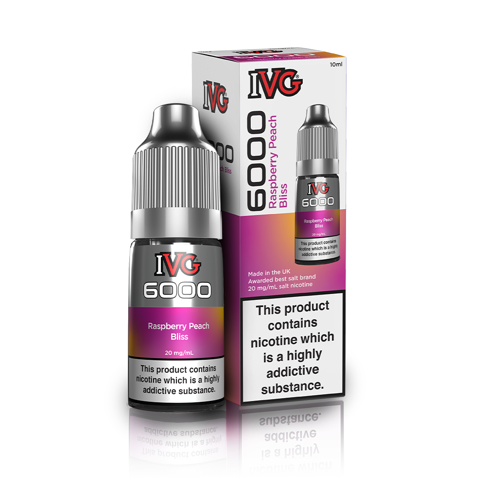 Raspberry Peach Bliss Nic Salt E-Liquid by IVG 6000