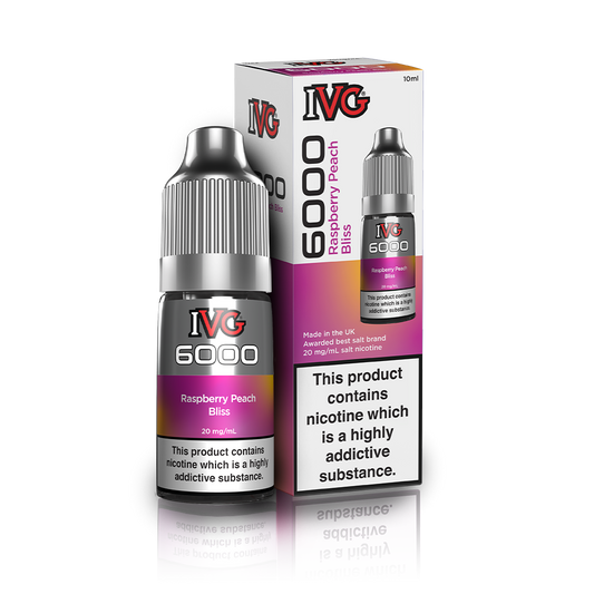 Raspberry Peach Bliss Nic Salt E-Liquid by IVG 6000