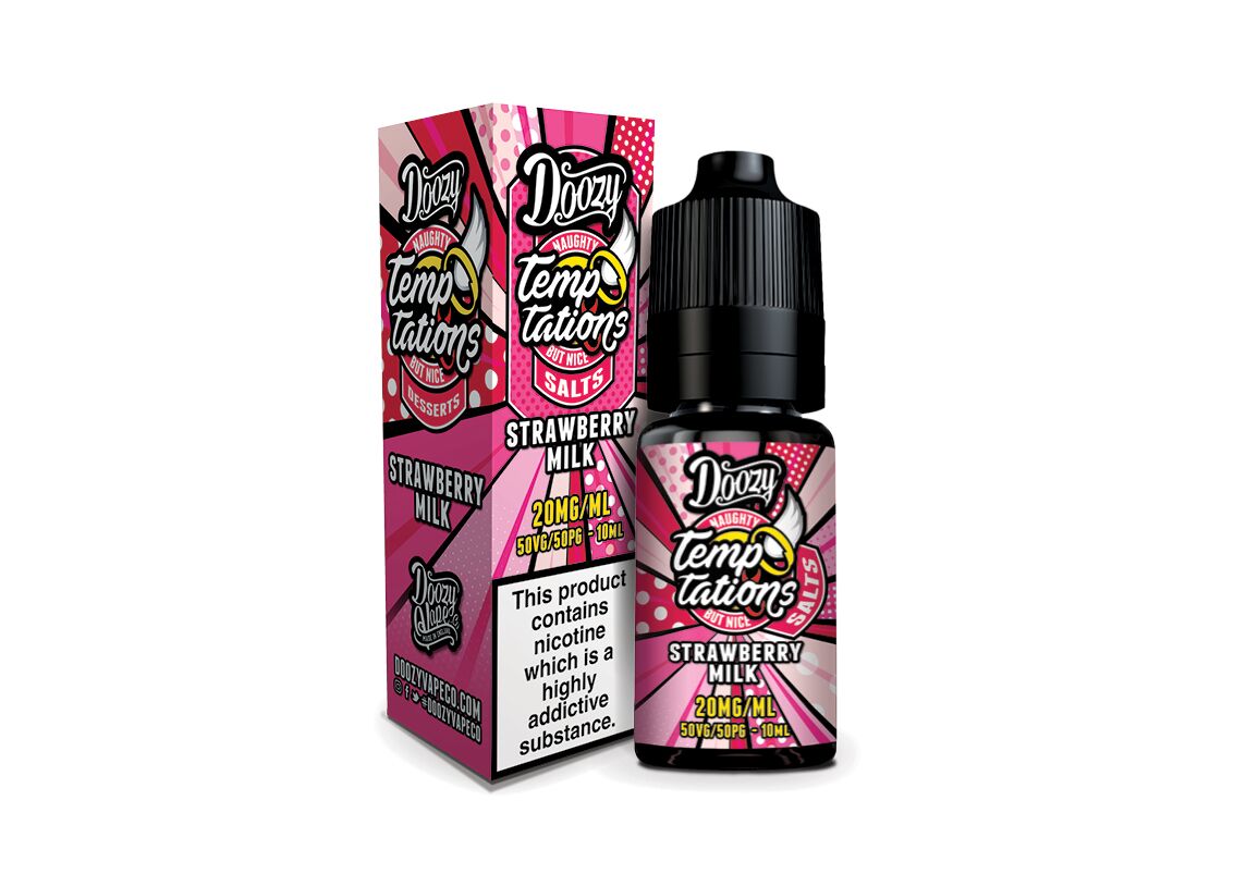 Strawberry Milk Nic Salt E-Liquid by Doozy Temptations