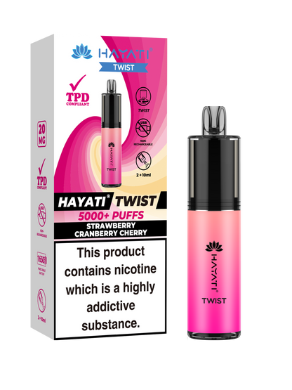 Hayati Twist 5000 Disposable Vape Strawberry Cranberry Cherry