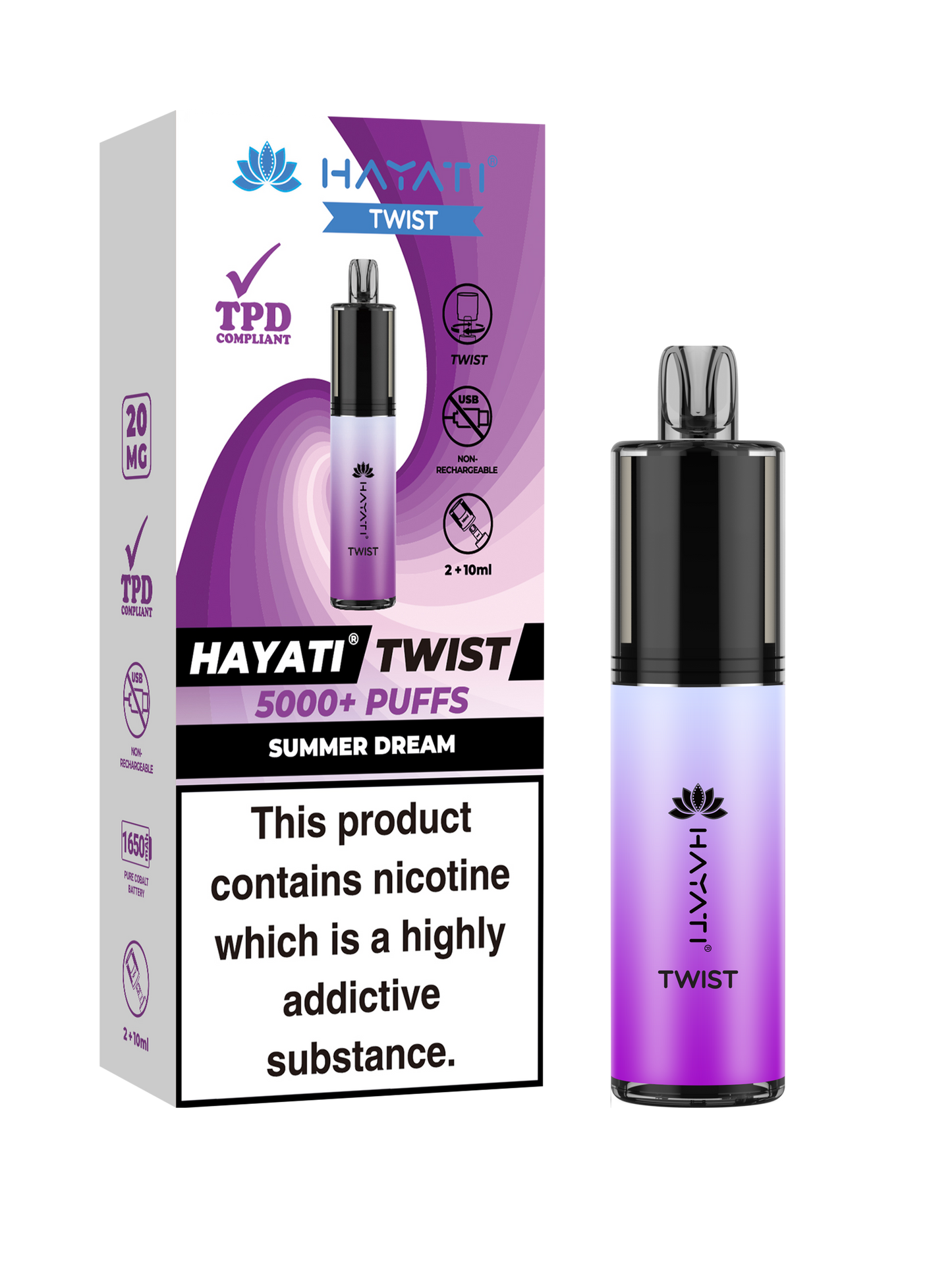 Hayati Twist 5000 Disposable Vape Summer Dream