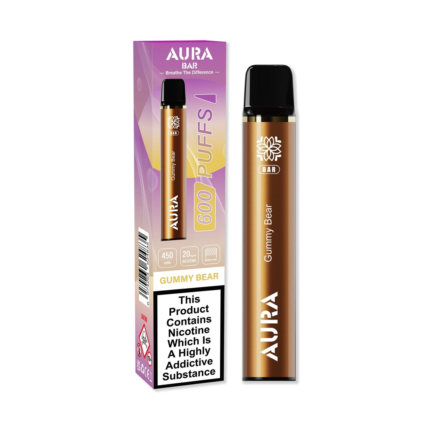 Crystal Prime Aura Bar 600 Puffs Disposable Vape