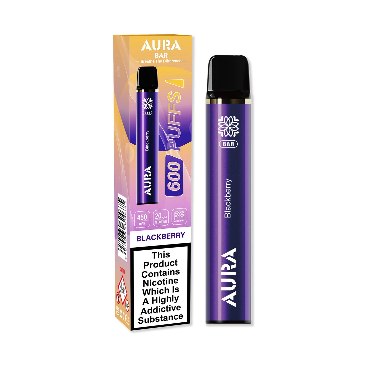 Crystal Prime Aura Bar 600 Puffs Disposable Vape