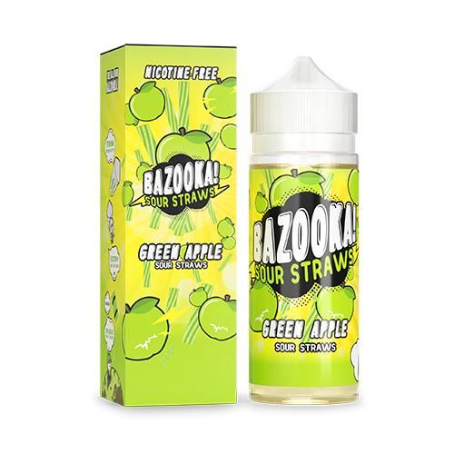 Green Apple 100ml Shortfill E-Liquid by Bazooka Sour Straws