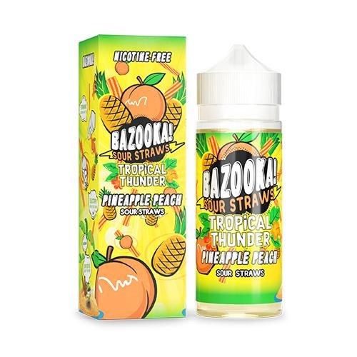 Pineapple Peach 100ml Shortfill E-Liquid by Bazooka Sour Straws