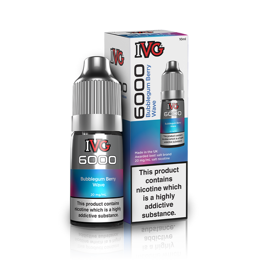 Bubblegum Berry Wave Nic Salt E-Liquid by IVG 6000