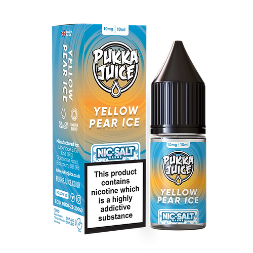 Yellow Pear Ice Nic Salt E-Liquid by Pukka Juice