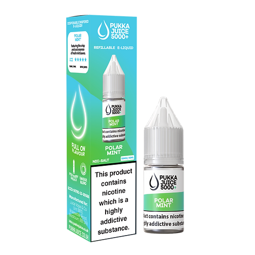 Polar Mint Nic Salt E-Liquid by Pukka Juice 5000+