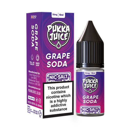 Grape Soda Nic Salt E-Liquid by Pukka Juice